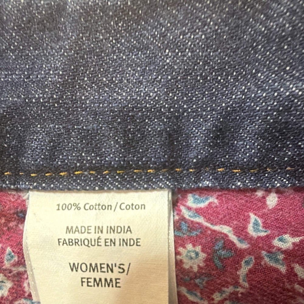 Eddie Bauer Womens Flannel Lined Jeans 8 Dark Wash Straight Leg Winter Denim - Picture 6 of 15